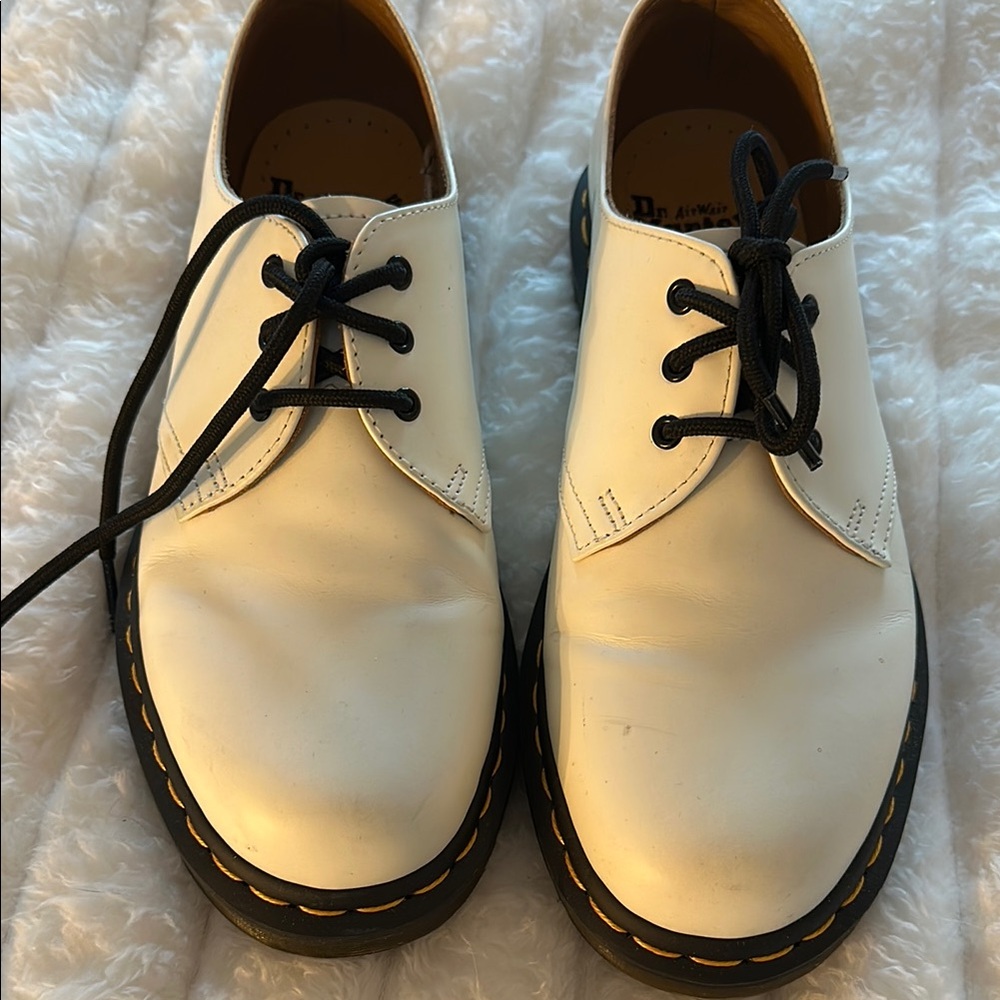 Dr. Martens White Leather Shoes